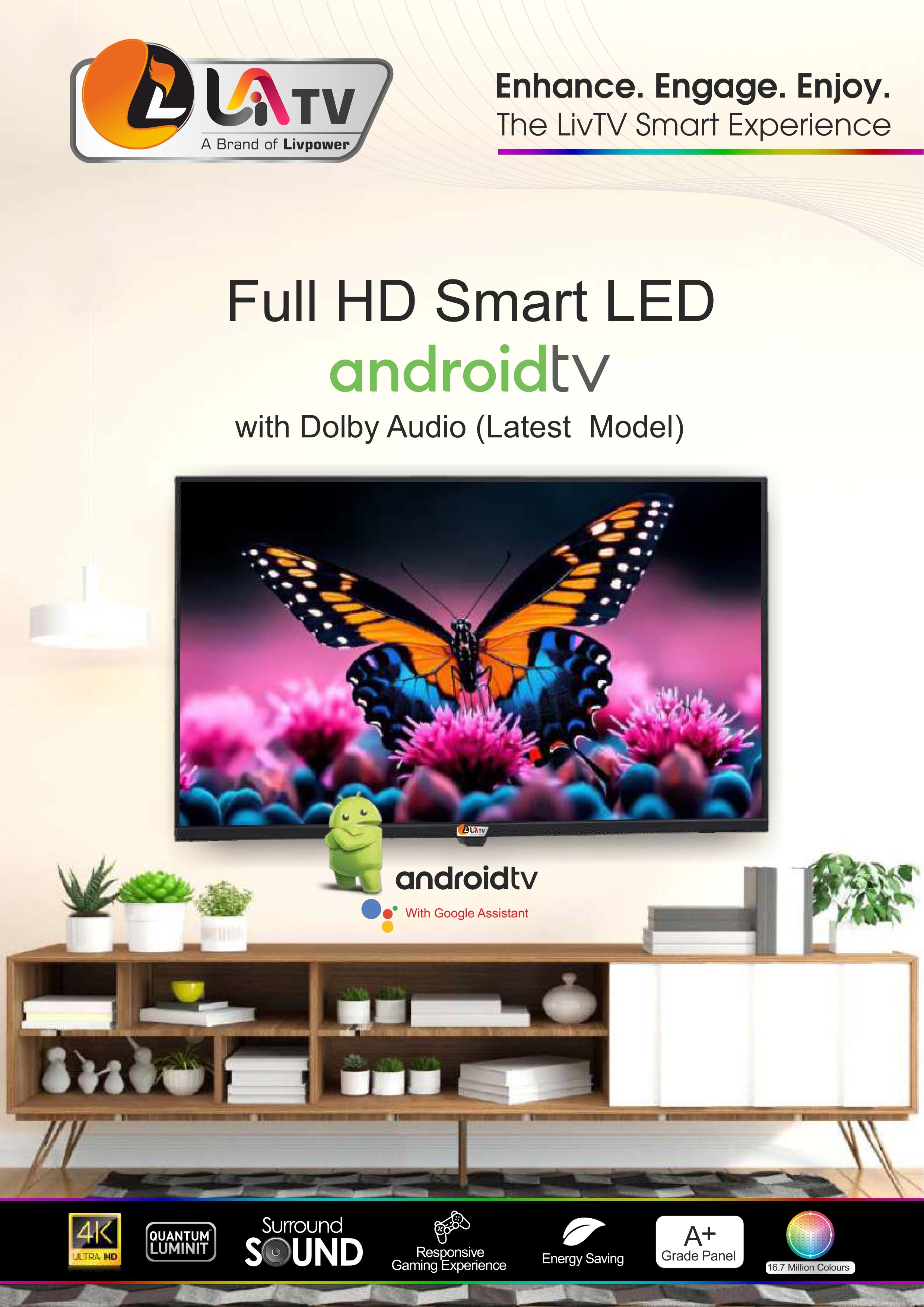40"SMART VOICE ASSISTANCE RC WITH BLUETOOTH LIV40BV